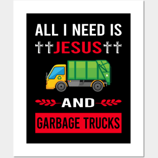 I Need Jesus And Garbage Truck Trucks Posters and Art